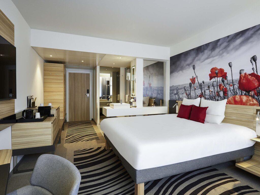 standard with open bathroom