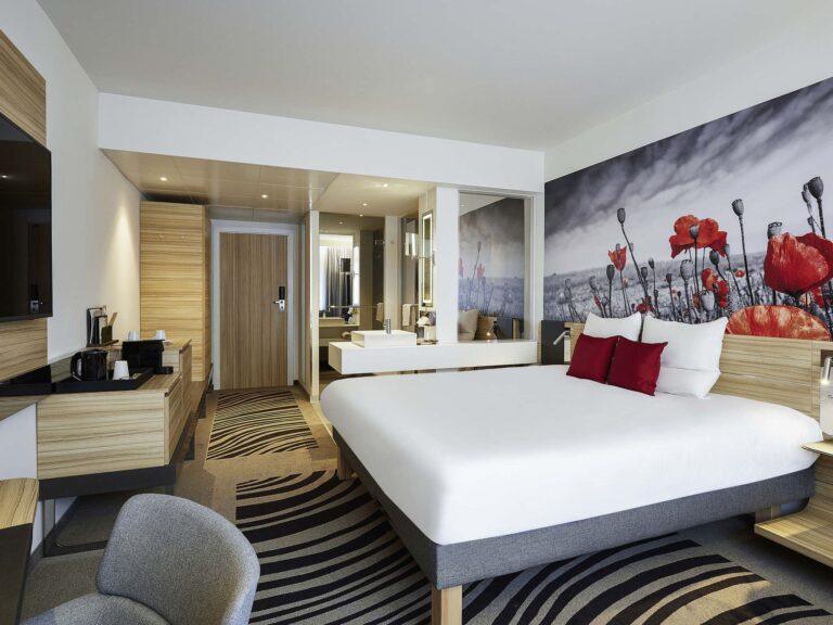 standard with open bathroom